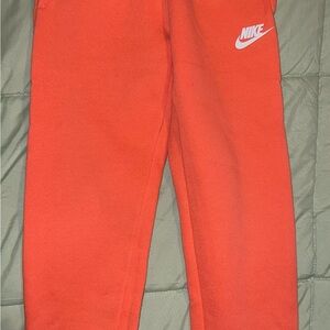 Nike Orange Tapered Sweatpants